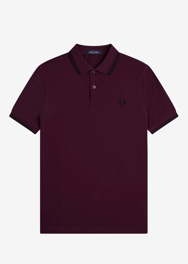 Fred Perry Poloshirts Twin tipped polo - plum black