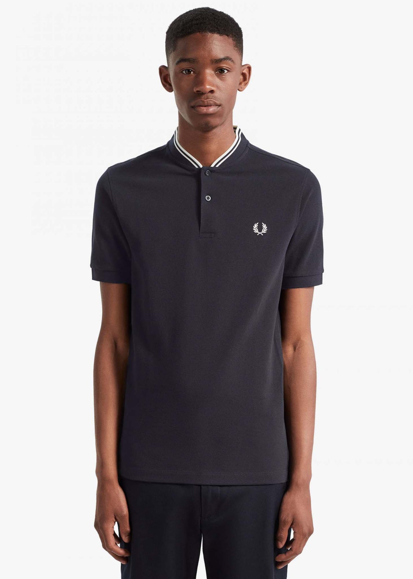 Fred Perry Polo's Bomber collar polo shirt - navy