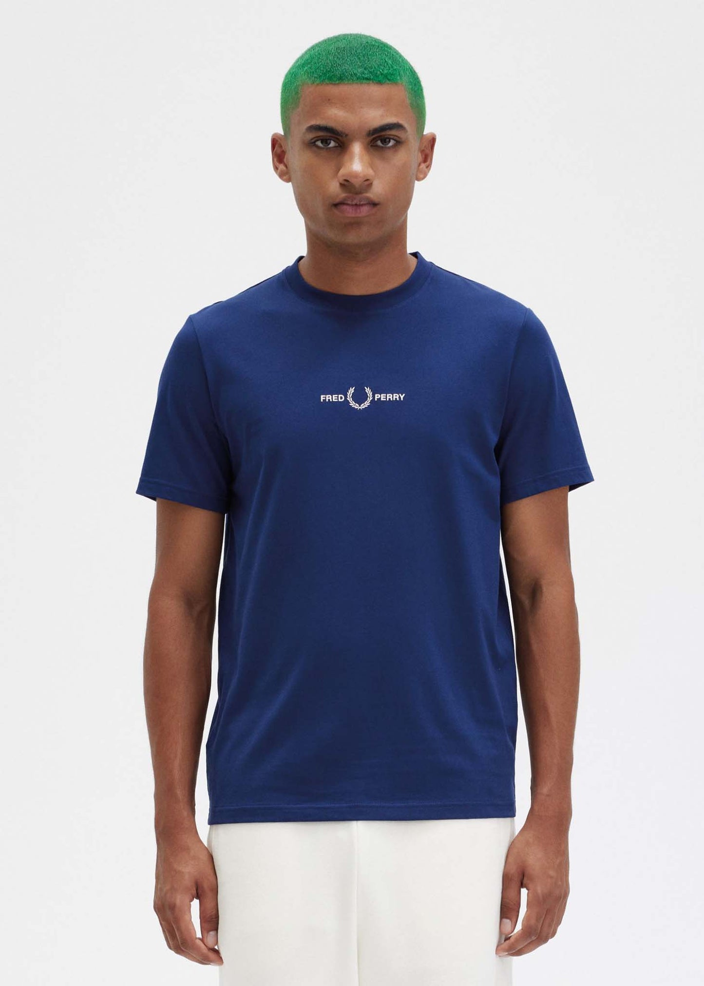 Fred Perry T-shirts Embroidered t-shirt - french navy