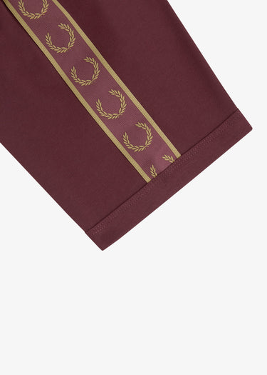 Fred Perry T-shirts Contrast tape ringer t-shirt - oxblood champagne