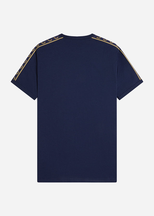 Fred Perry T-Shirts Contrast tape ringer t-shirt - tennis blue champagne