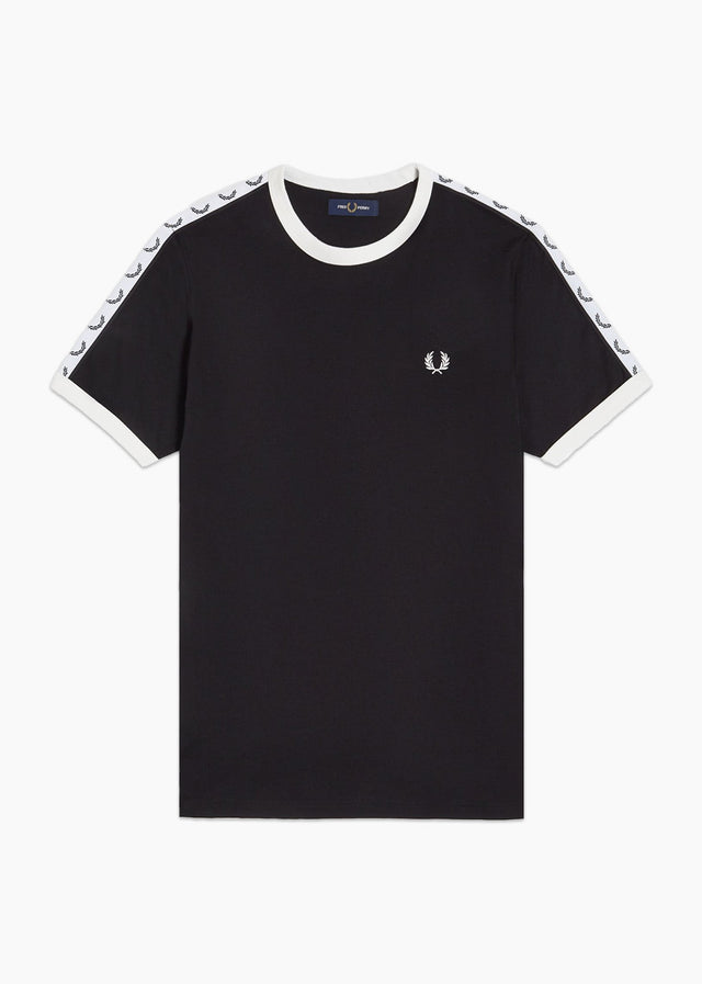 Fred Perry T-Shirts Taped ringer t-shirt - black