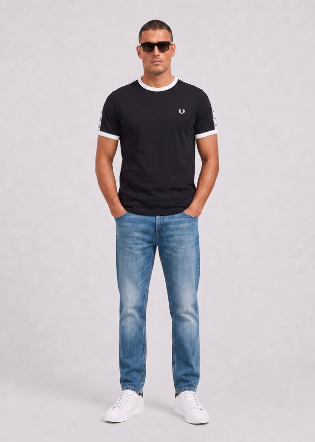 Fred Perry T-Shirts Taped ringer t-shirt - black