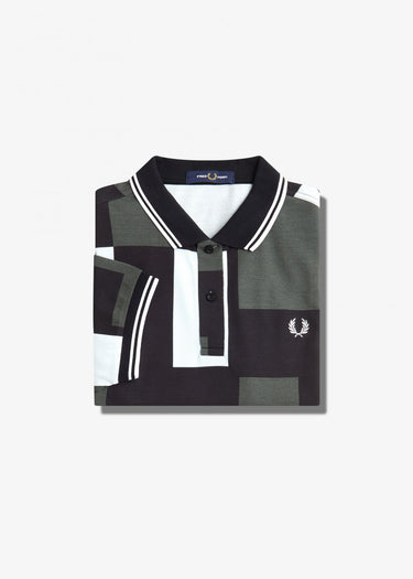 Fred Perry Polo's Pixel print fred perry shirt - light ice