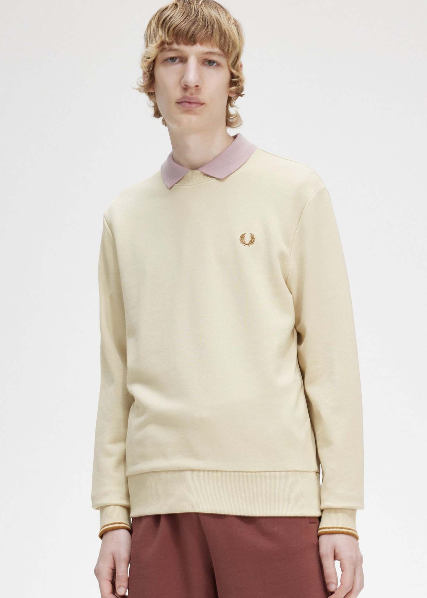 Fred Perry Truien Crew neck sweatshirt - oatmeal