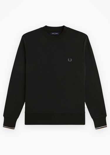 Fred Perry Pullover Crew neck sweatshirt - night green dusky blue dark caramel