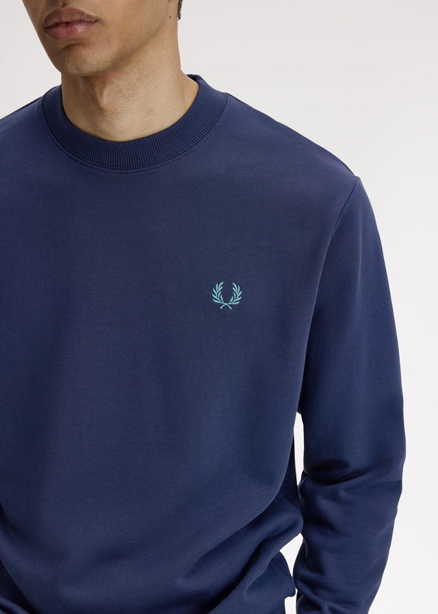 Fred Perry Pullover Crew neck sweatshirt - tennis blue snow white deep mint
