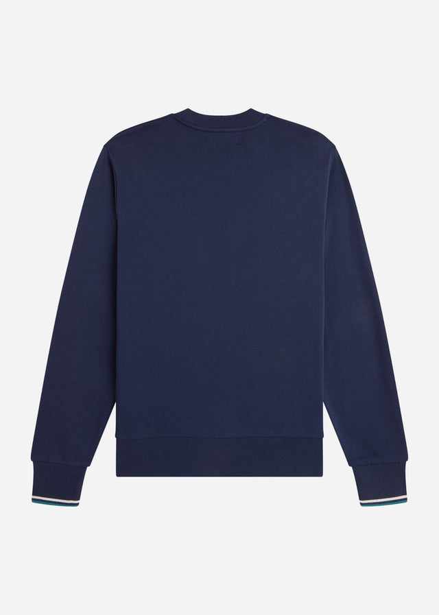 Fred Perry Pullover Crew neck sweatshirt - tennis blue snow white deep mint