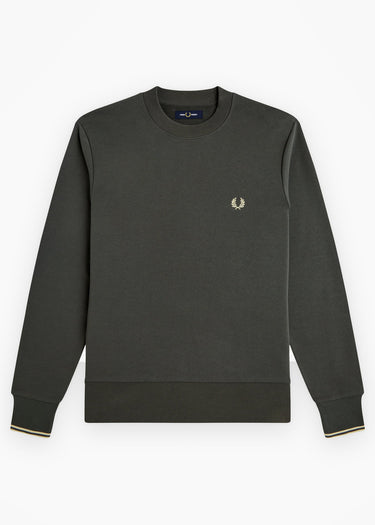 Fred Perry Pullover Crew neck sweatshirt - field green oatmeal