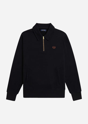 Fred Perry Truien Half zip collar sweater - black