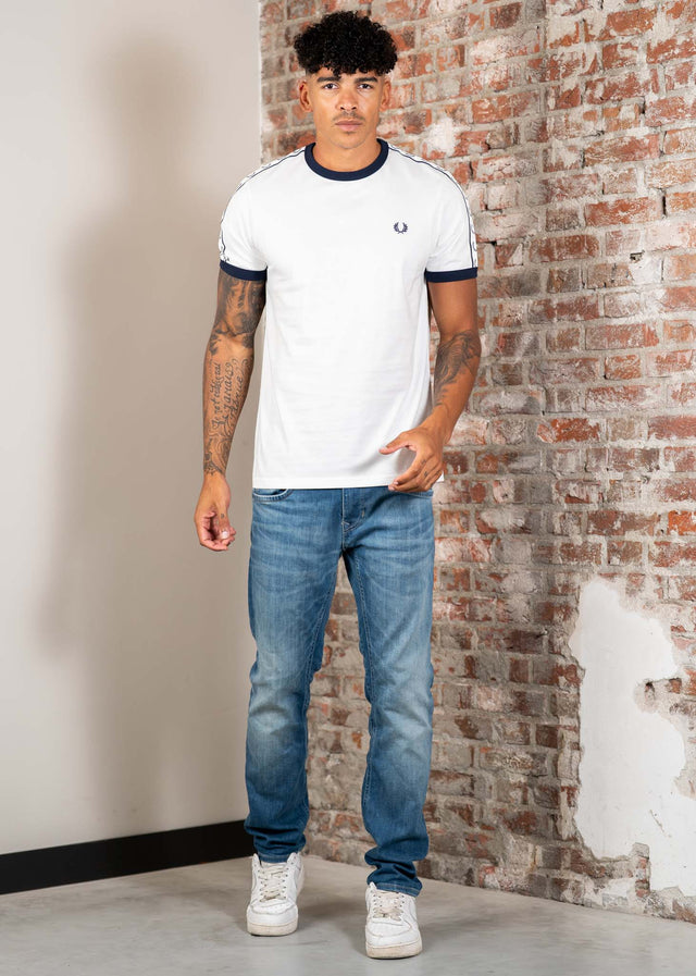 Fred Perry T-Shirts Taped ringer t-shirt - snow white