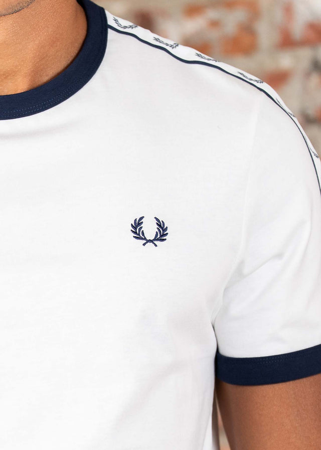 Fred Perry T-Shirts Taped ringer t-shirt - snow white