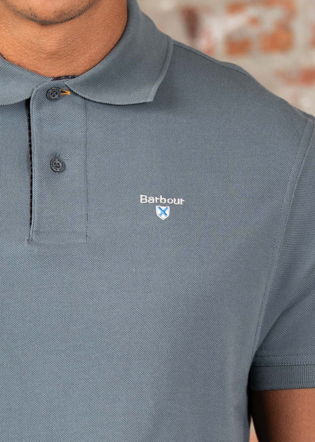 Barbour Poloshirts Tartan pique polo shirt - bluestone