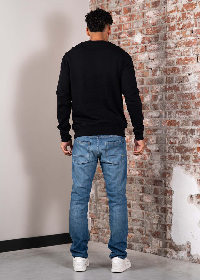 Aquascutum Pullover Centered logo crewneck - black