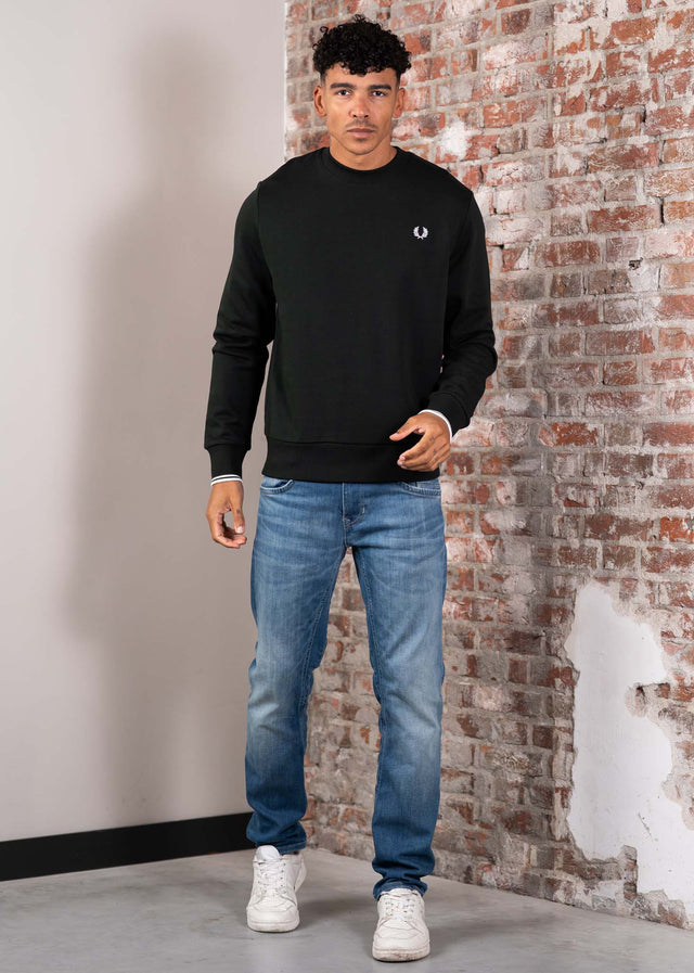 Fred Perry Pullover Crew neck sweatshirt - night green snow white