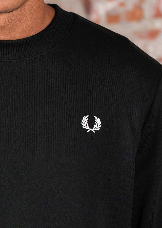 Fred Perry Pullover Crew neck sweatshirt - night green snow white