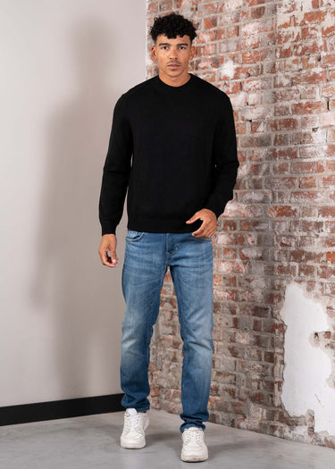 Armani Exchange Hoodies Wool cotton crewneck - black