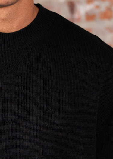 Armani Exchange Hoodies Wool cotton crewneck - black