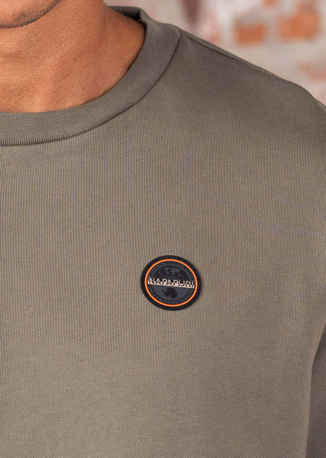 Napapijri Pullover Badge crewneck- tea leaf