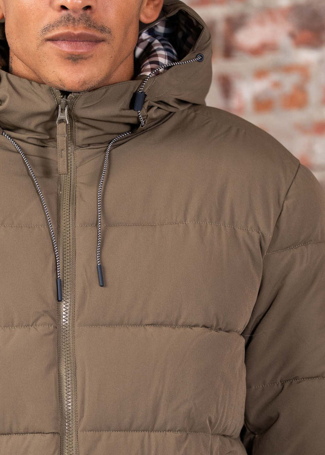 Aquascutum Jacken Sp hooded puffer - army green