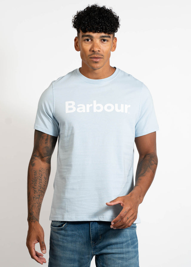Barbour T-Shirts Barbour logo t-shirt - ocean sky