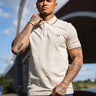 Fred Perry Polo's Twin tipped fred perry shirt - oatmeal honeycomb whisky brown