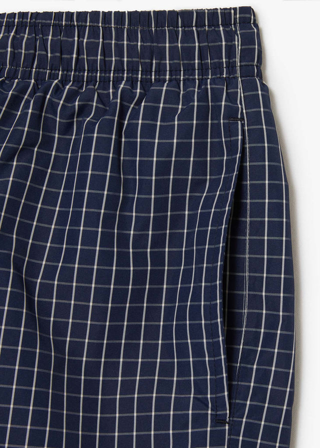 Lacoste Badeshorts Checkered swimming trunks - navy blue lapland