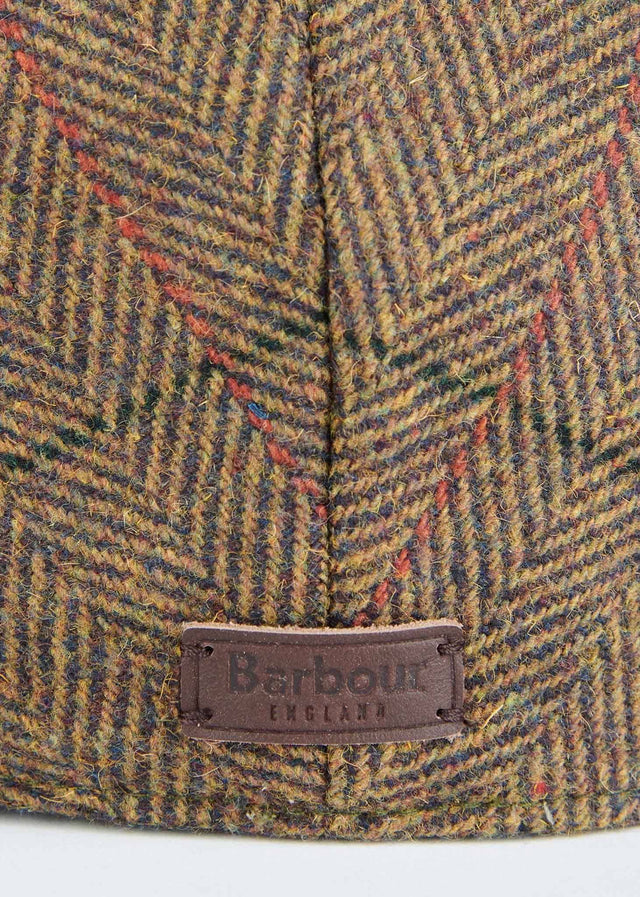 Barbour Caps Wilkin flat cap - olive orange red