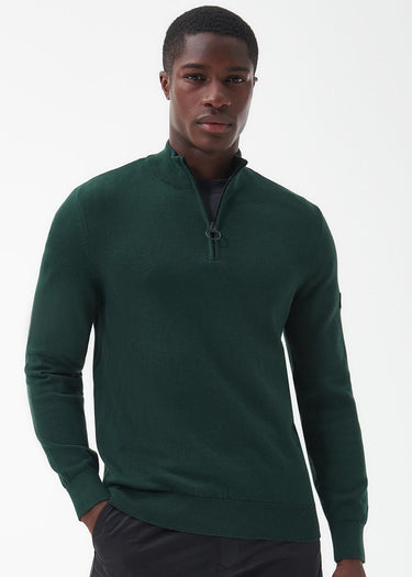 Barbour International Truien Cotton half zip knit - pine grove