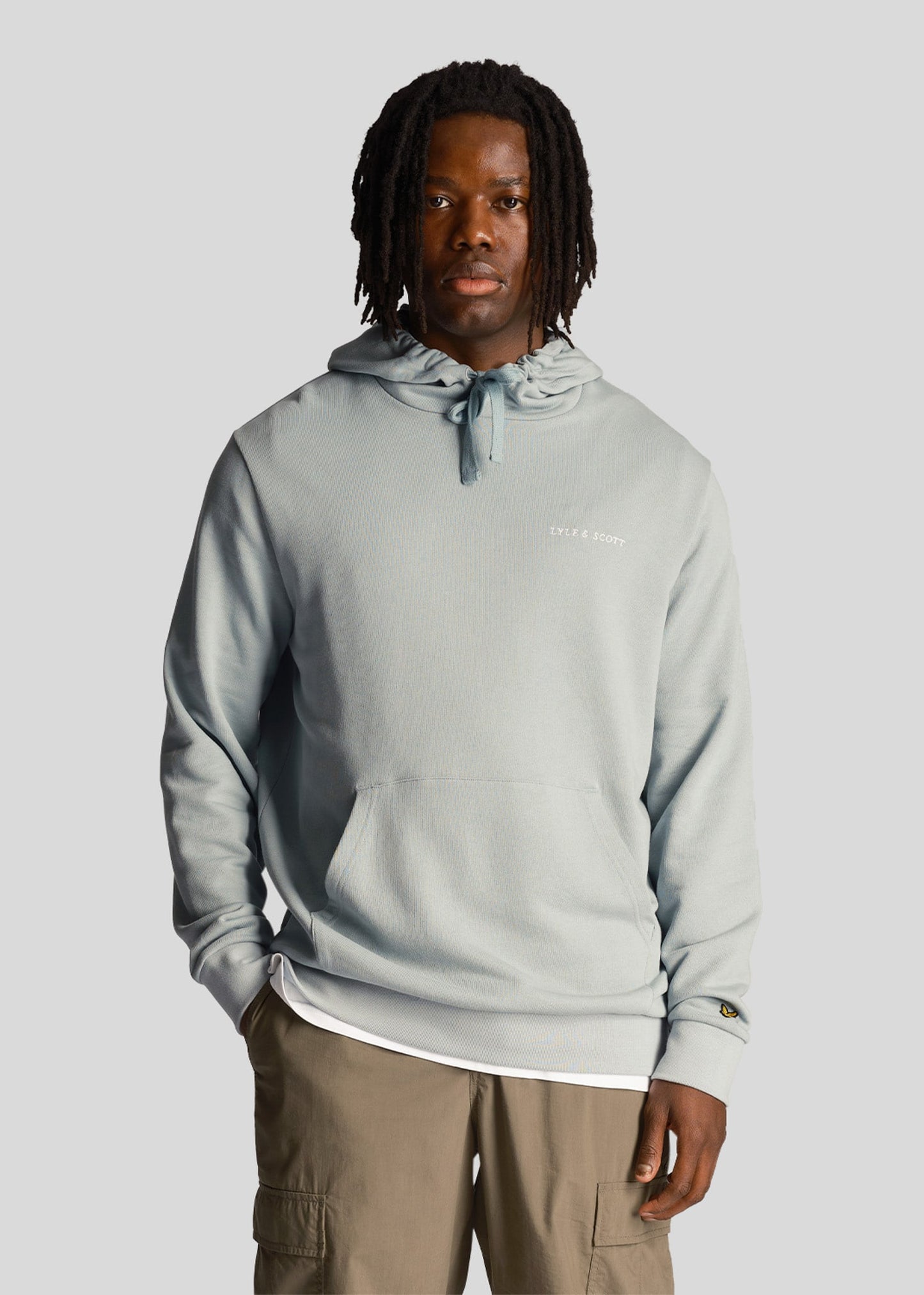 Lyle & Scott Hoodies Loopback embroidered hoodie - slate blue