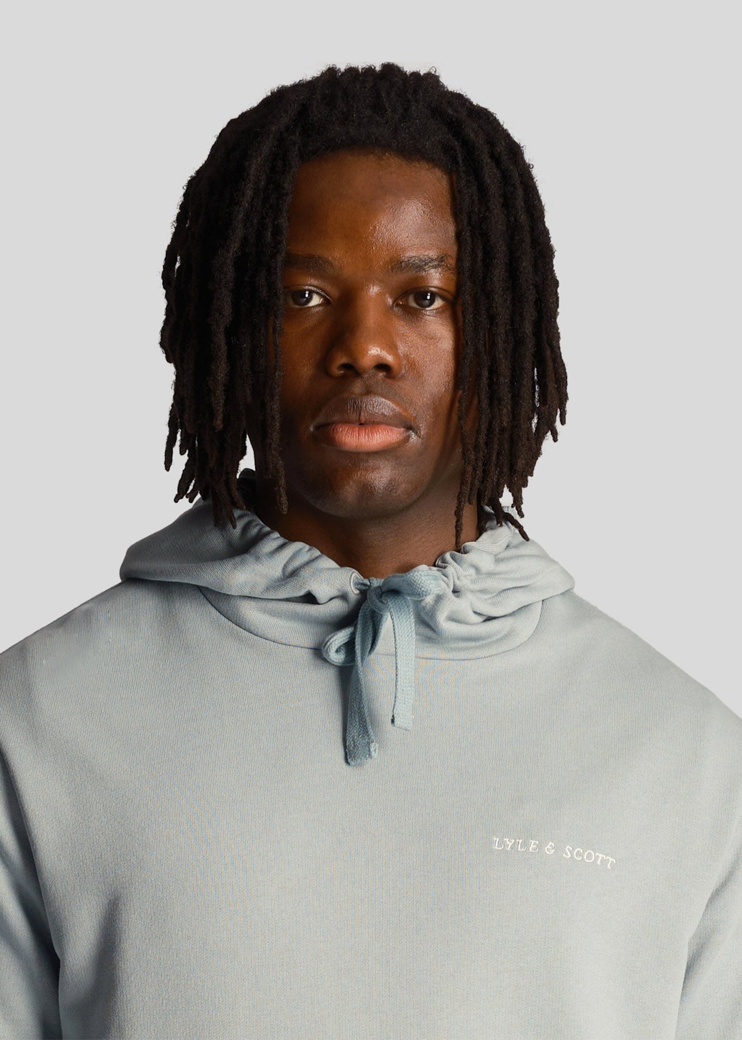 Lyle & Scott Hoodies Loopback embroidered hoodie - slate blue