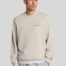 Lyle & Scott Truien Loopback embroidered crew neck sweatshirt - cove dark navy