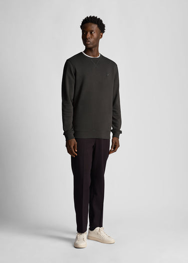 Lyle & Scott Truien Tonal eagle crew neck sweatshirt - gunmetal
