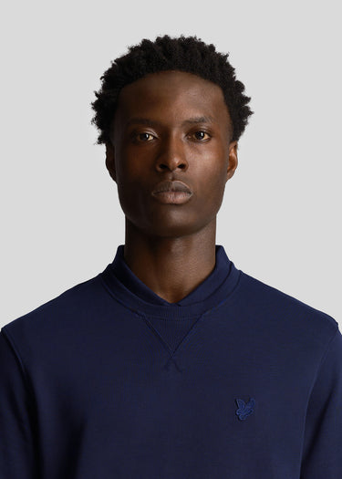 Lyle & Scott Truien Tonal eagle crew neck sweatshirt - dark navy