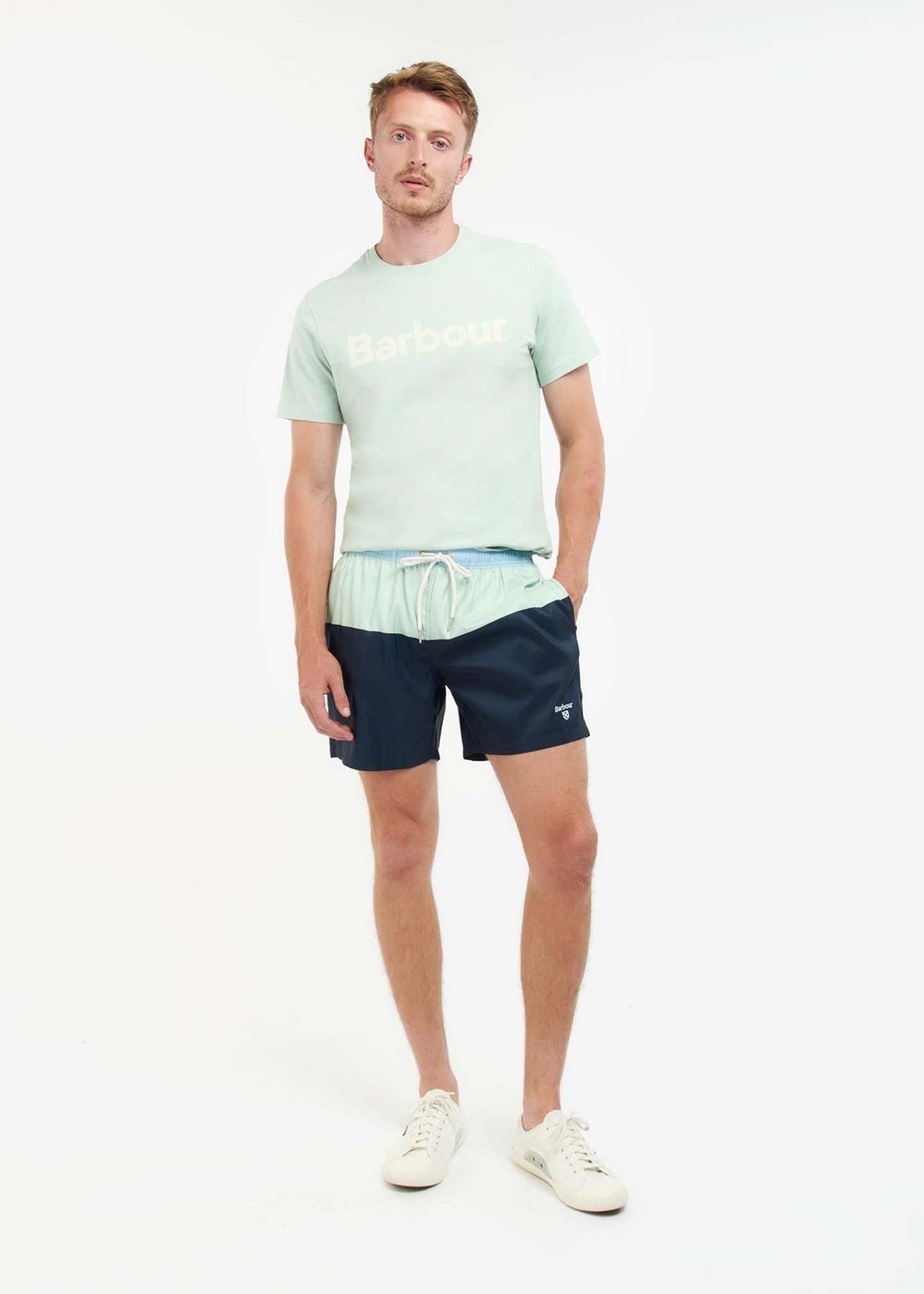Barbour T-shirts Logo tee - dusty mint