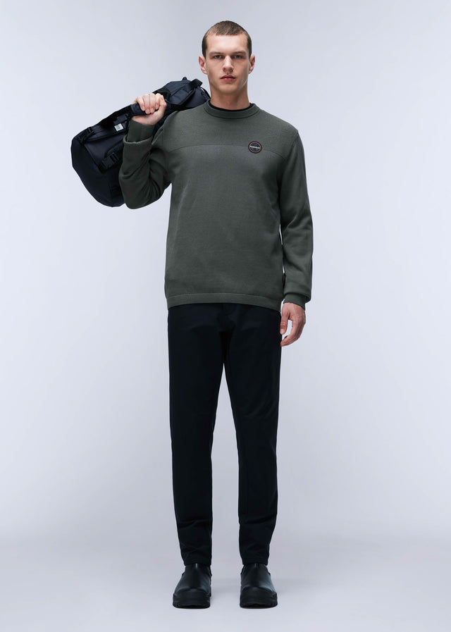 Napapijri Pullover Derri crewneck sweater - green urban