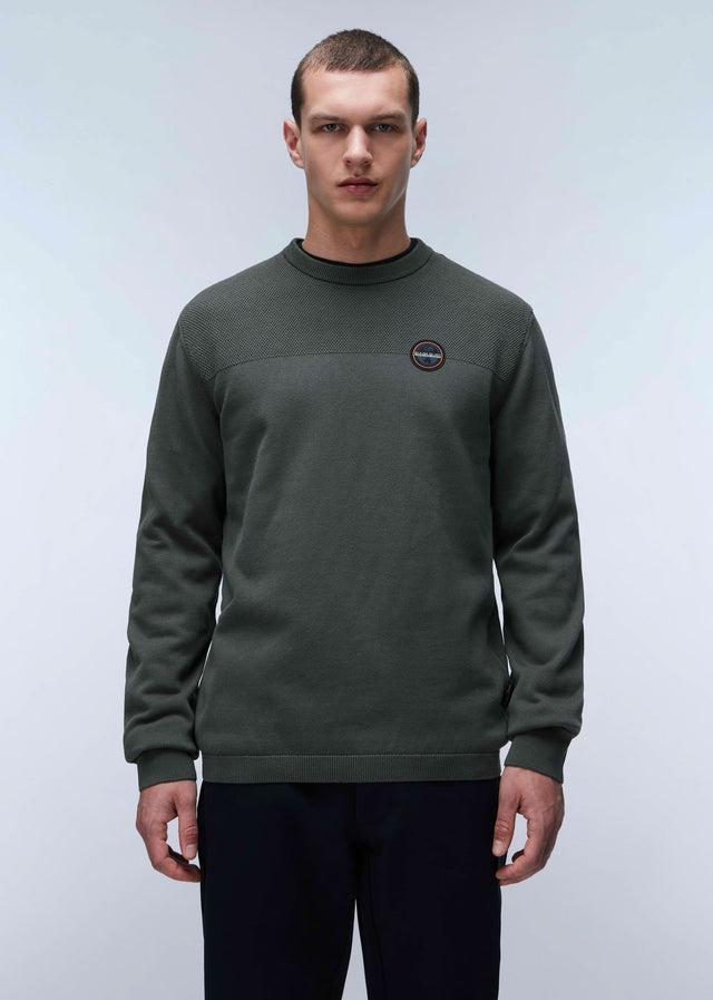 Napapijri Pullover Derri crewneck sweater - green urban