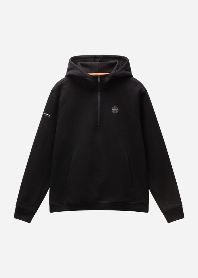 Napapijri Hoodies Badge halfzip hoodie - black