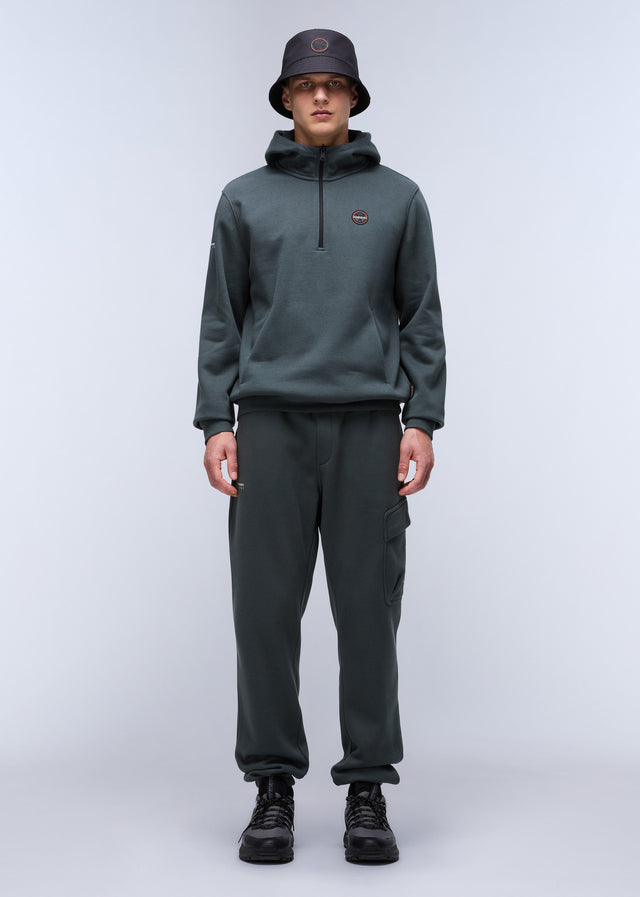 Napapijri Hoodies Badge halfzip hoodie - green urban