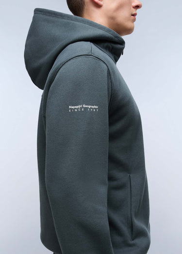 Napapijri Hoodies Badge halfzip hoodie - green urban