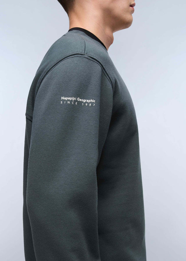 Napapijri Pullover Badge crewneck sweater - green urban (Copy)