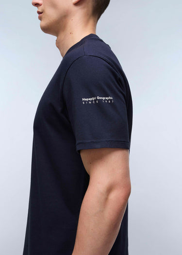 Napapijri T-shirts  Badge t-shirt - blue marine