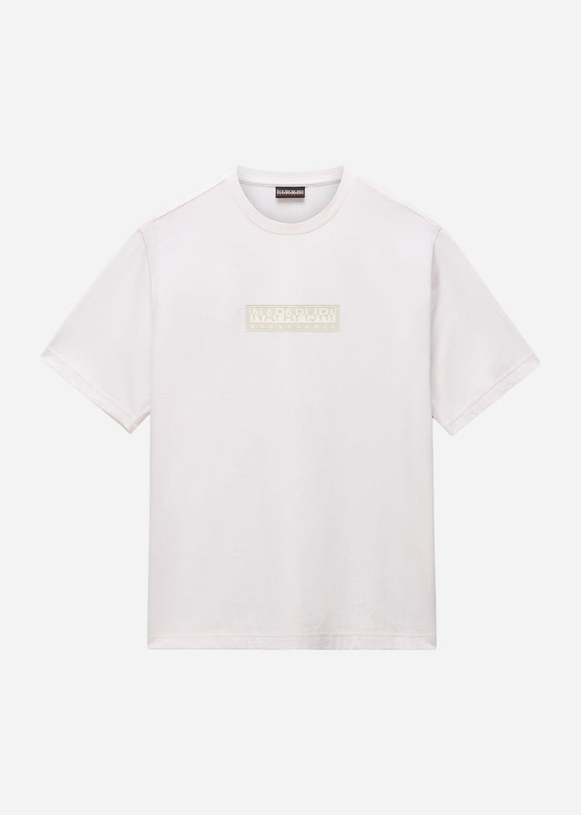 Napapijri T-Shirts S box logo SS 1 - white whisper