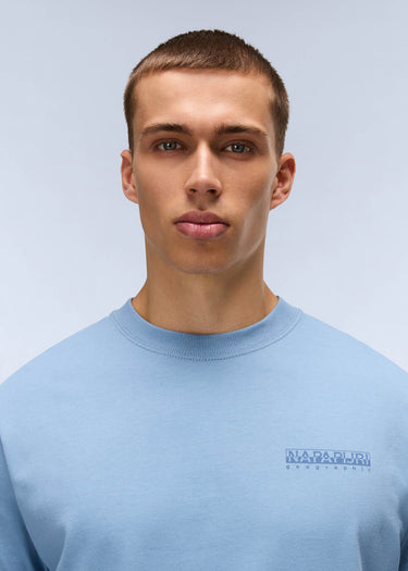 Napapijri T-shirts Back graphic t-shirt - faded denim