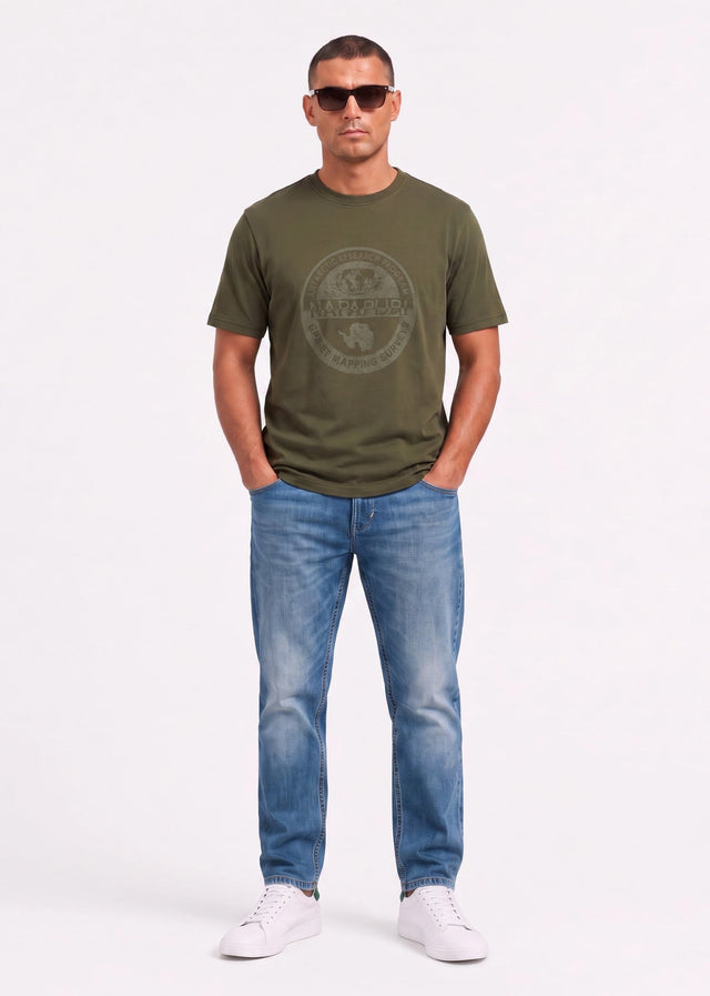 Napapijri T-Shirts S bollo ss 3 - olive night