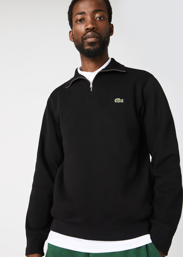Lacoste Pullover Sweater half zip - black