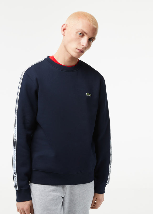 Lacoste Pullover Contrast stripe sweater - navy blue