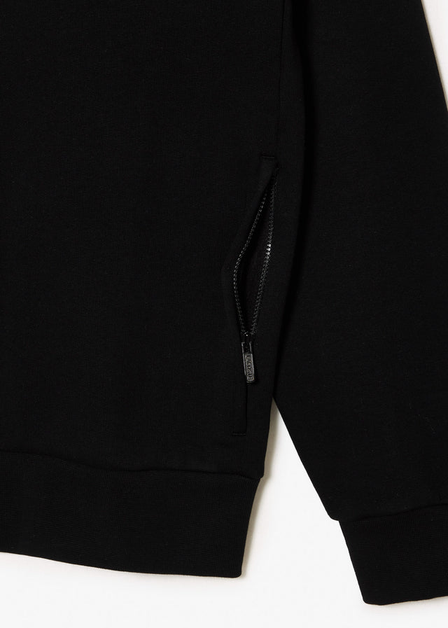 Lacoste Sweatjacken Brushed fleece zip through sweater - black