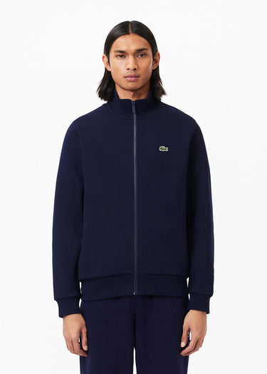 Lacoste Truien Brushed fleece zip through sweater - Navy