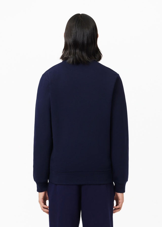Lacoste Pullover Brushed fleece zip through sweater - Navy